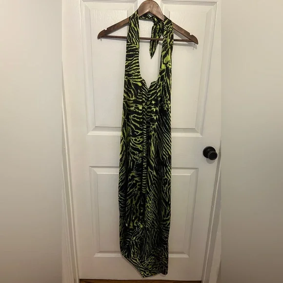 slim fit dress slacks GANNI - CRINKLED SATIN SLIP DRESS main image 1